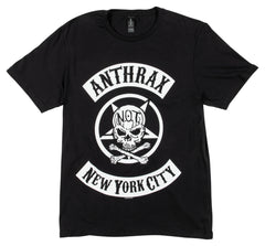 Tricou Anthrax Biker Skull - Bumbac Pur, Design Rock