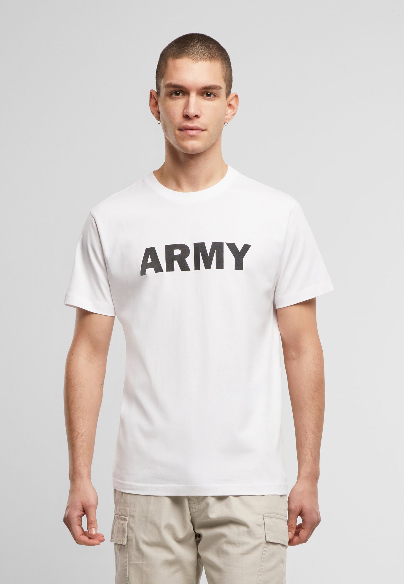 Tricou Army Alb Brandit - Confort Durabil pentru Orice Misiune