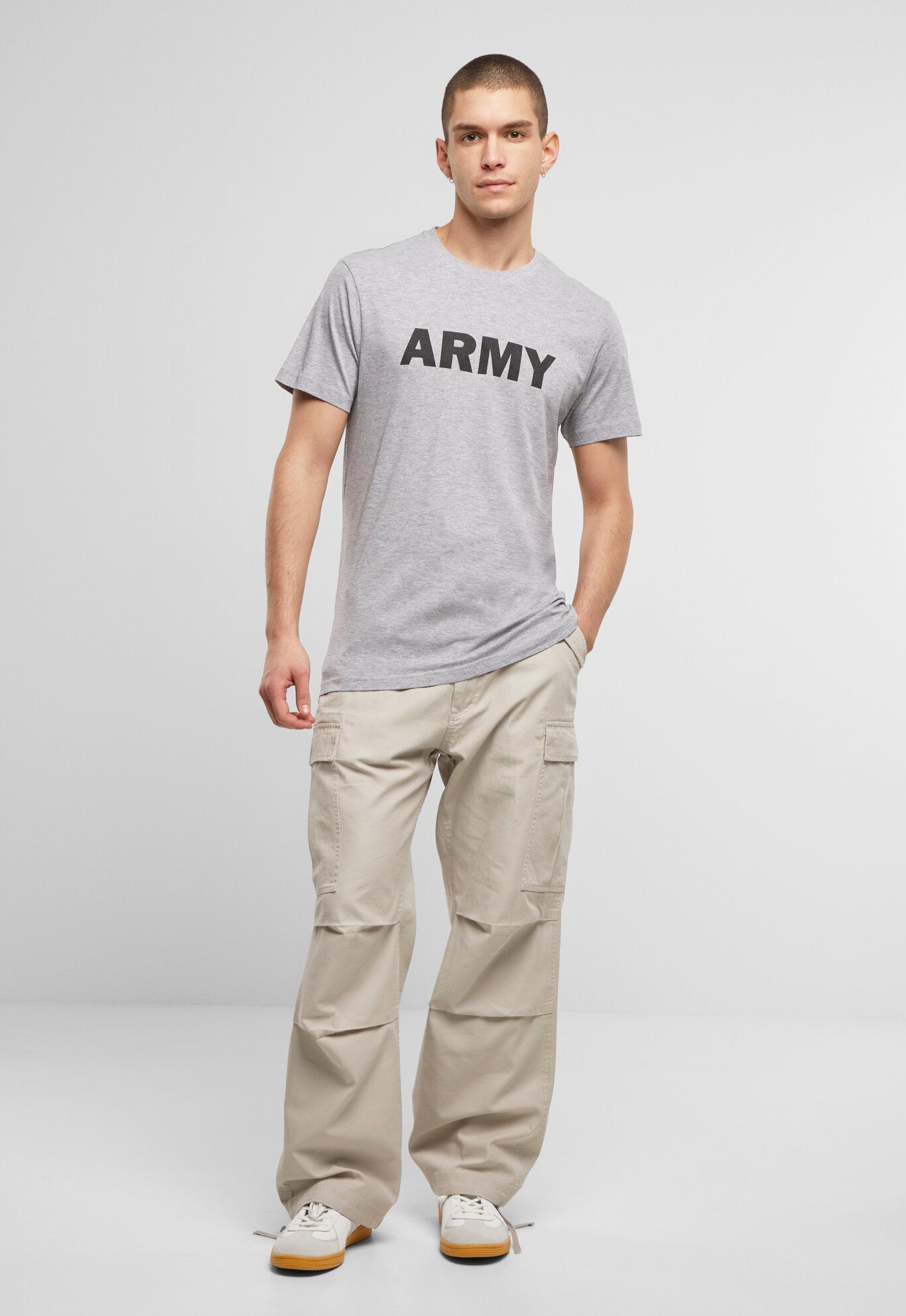 Tricou Army Grey Melan Brandit - Confort Tactic Zilnic