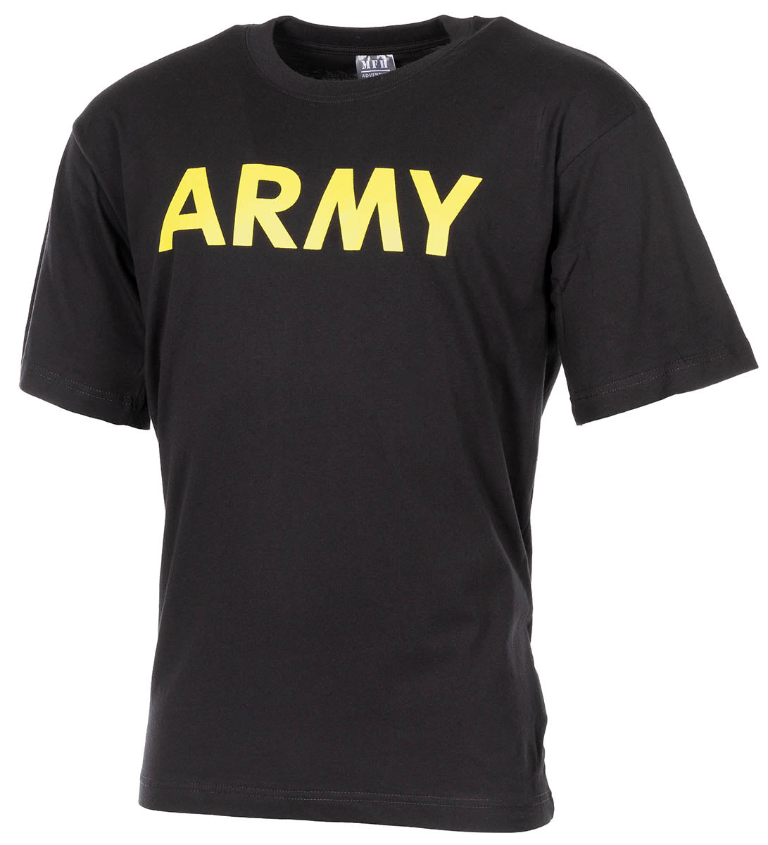 Tricou Army Negru MFH - 100% Bumbac, Guler Intărit