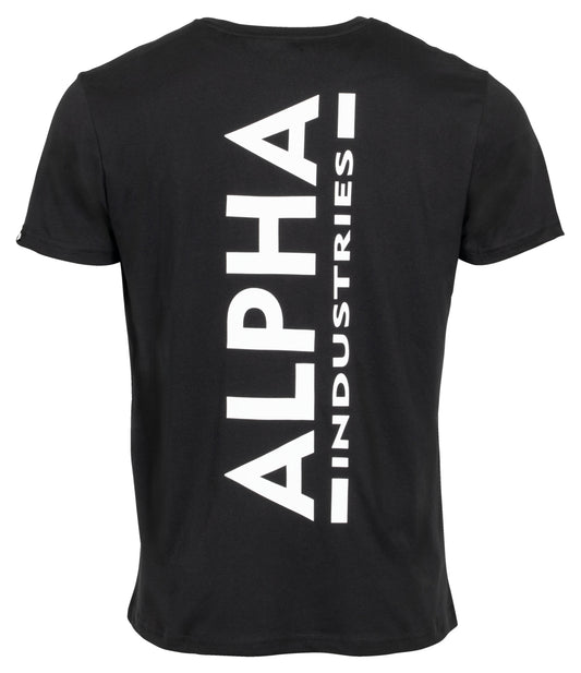 Tricou Backprint Alpha Industries - Bumbac, Logo Spate