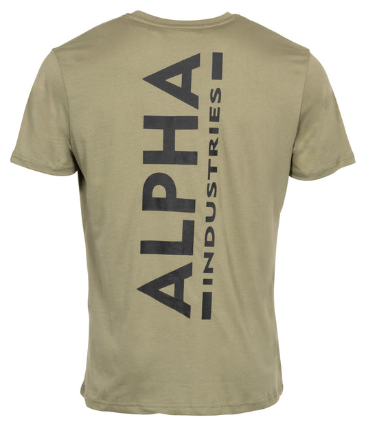 Tricou Backprint Alpha Industries - Bumbac, Logo Spate Impresionant