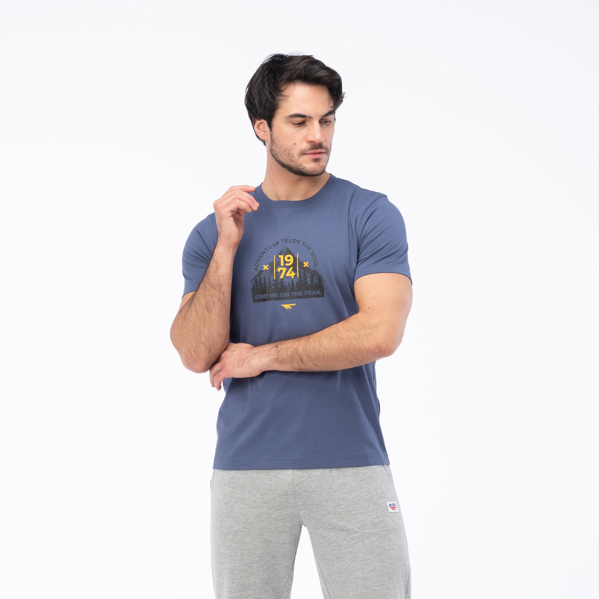 Tricou Bărbați TRAILER HI-TEC - Bumbac, Respirabil, Confortabil - 10