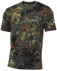 Tricou Basic Flecktarn BW Camo Copii MFH - 100% Bumbac, 140-145g/m²