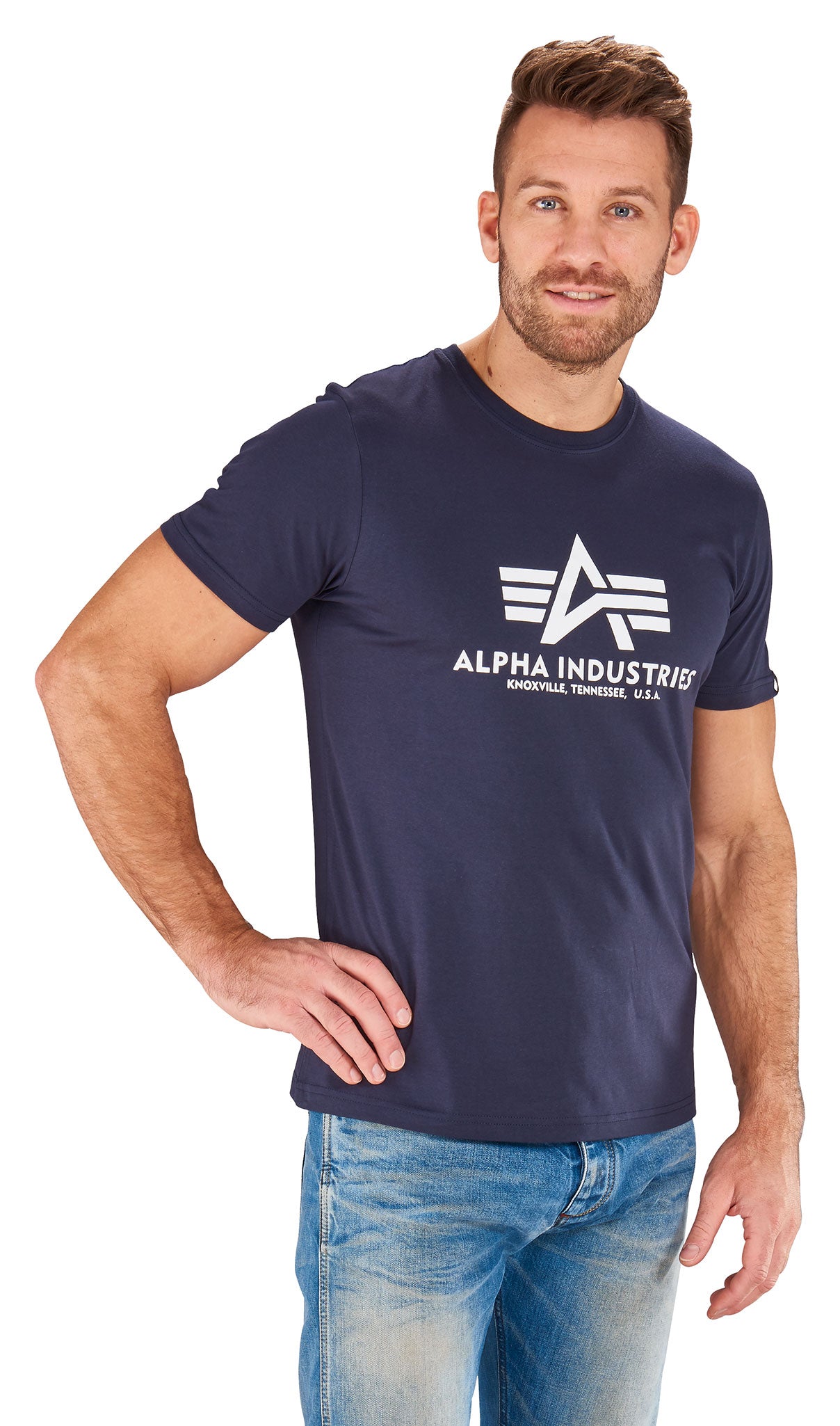 Tricou Basic T Alpha Industries - Logo Clasic, Bumbac 100%