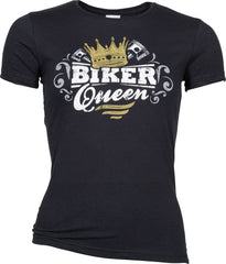 Tricou Biker Queen Louis - Design Efectiv cu Sclipiri Aurii