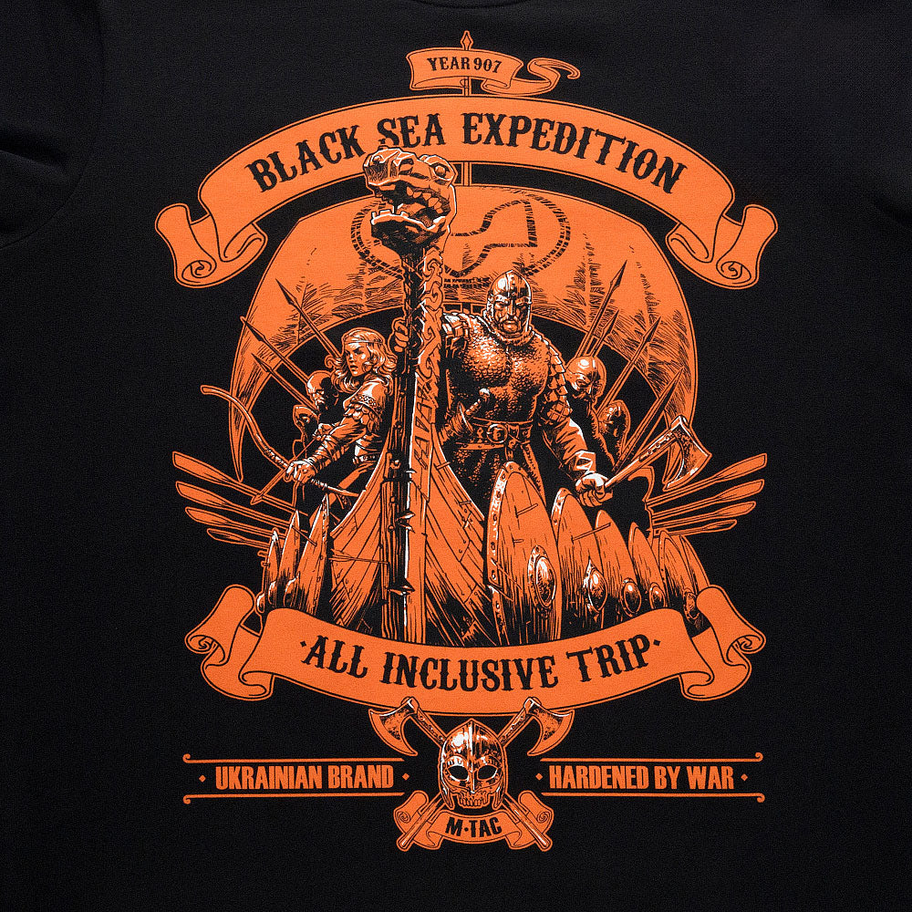 Tricou Black Sea Expedition M-Tac - Negru, Rezistent și Confortabil