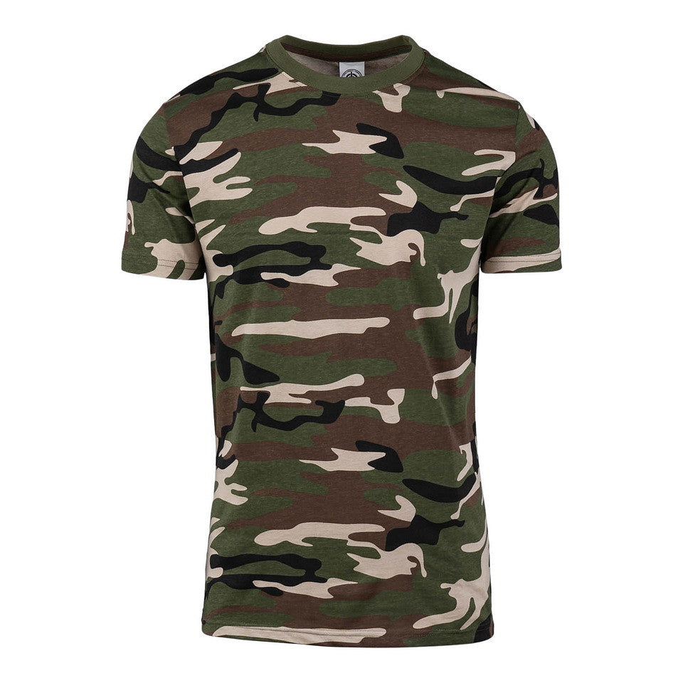 Tricou Camuflaj Woodland - Gata de Acțiune