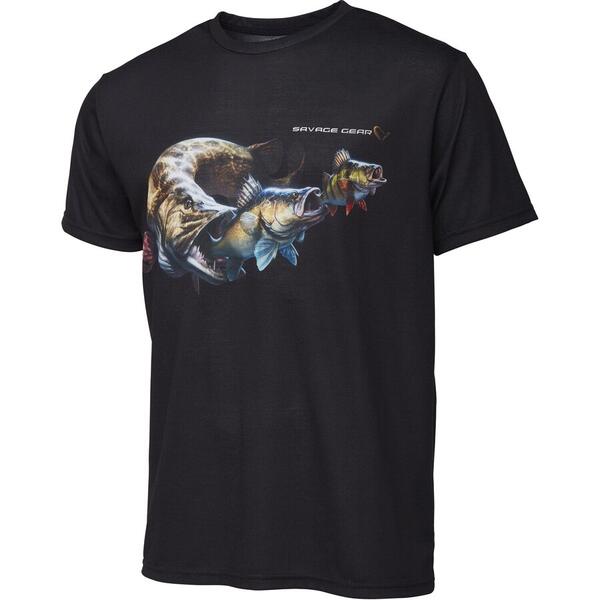 Tricou Cannibal Savage Gear - Black, Confort, Stil Pescuit
