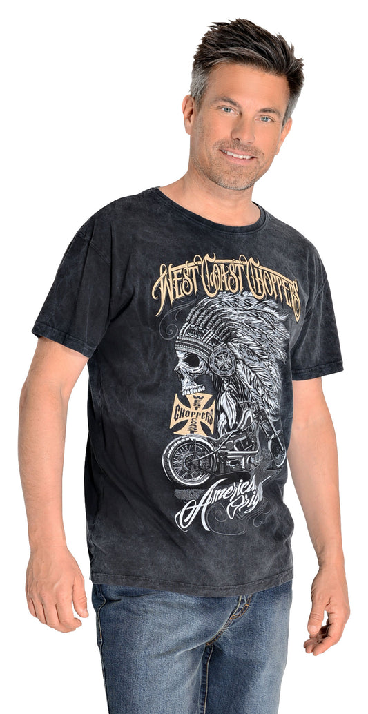 Tricou Chief West Coast Choppers - Stil Used-Look Moto