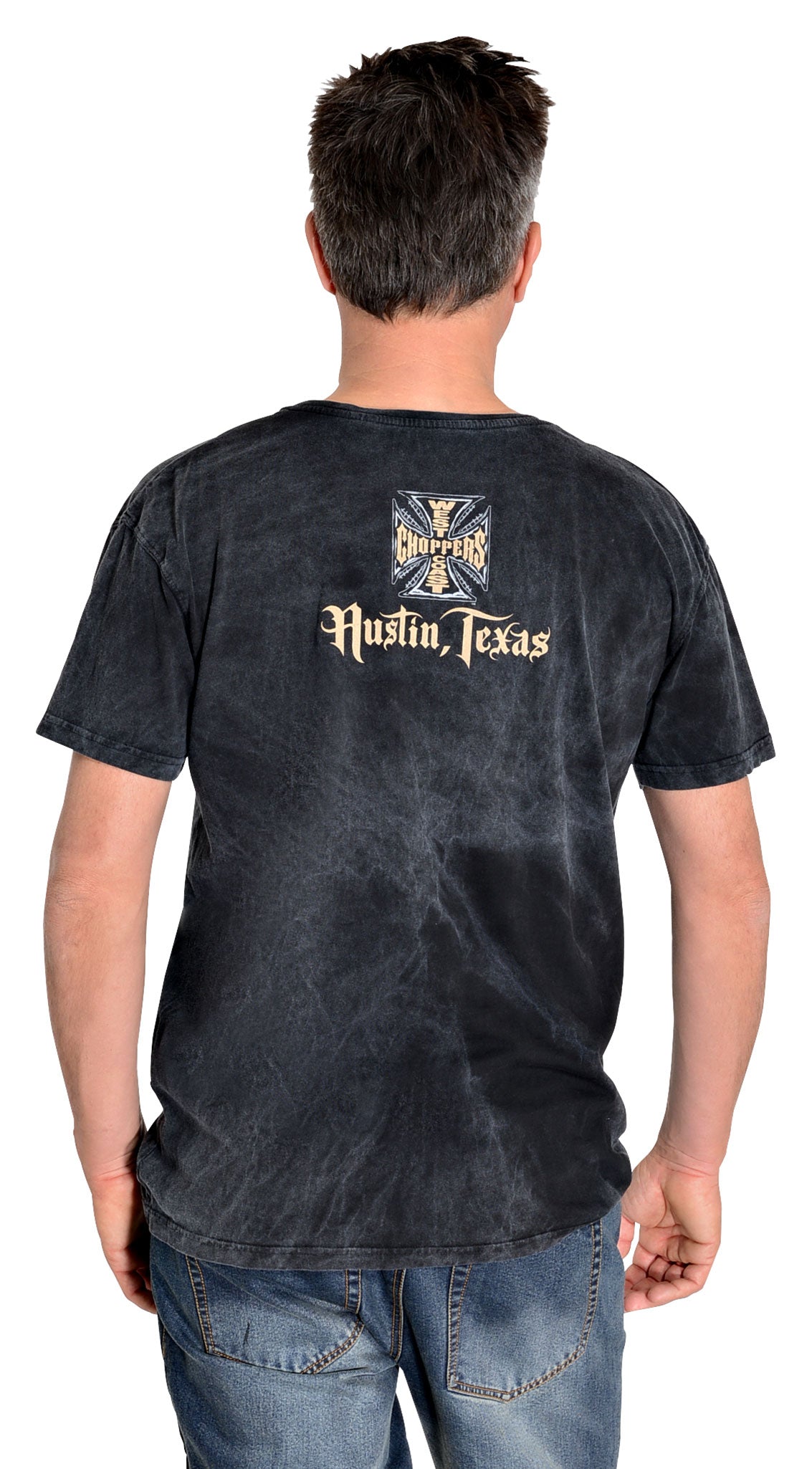 Tricou Chief West Coast Choppers - Stil Used-Look Moto