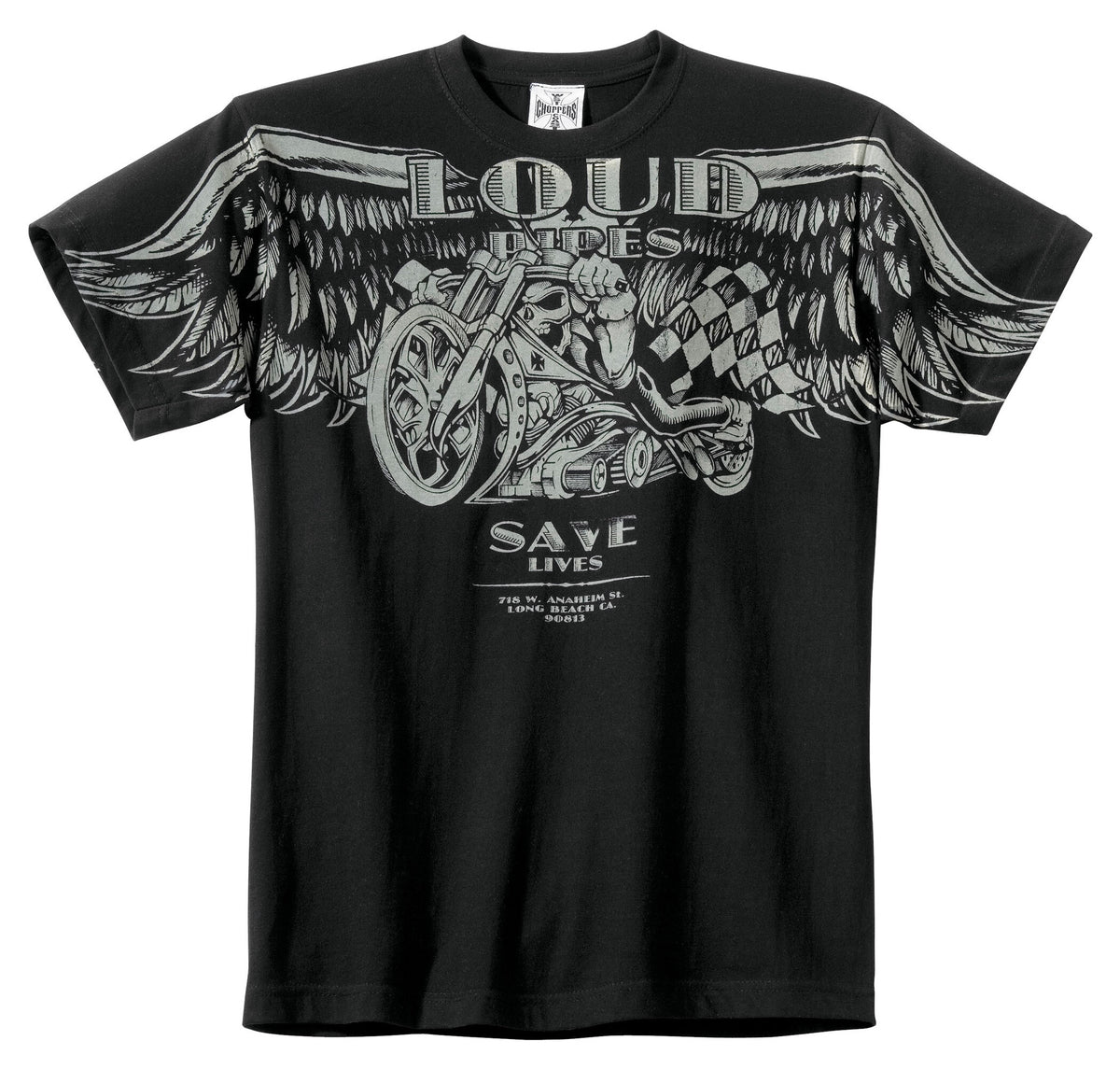 Tricou Chopper "Loud Pipes" West Coast Choppers - Bumbac 100%