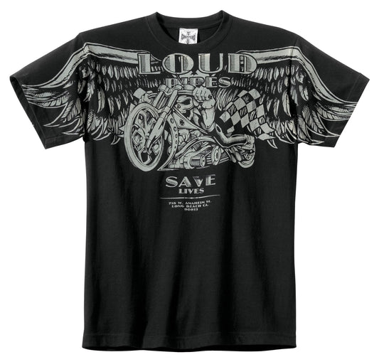 Tricou Chopper "Loud Pipes" West Coast Choppers - Bumbac 100%