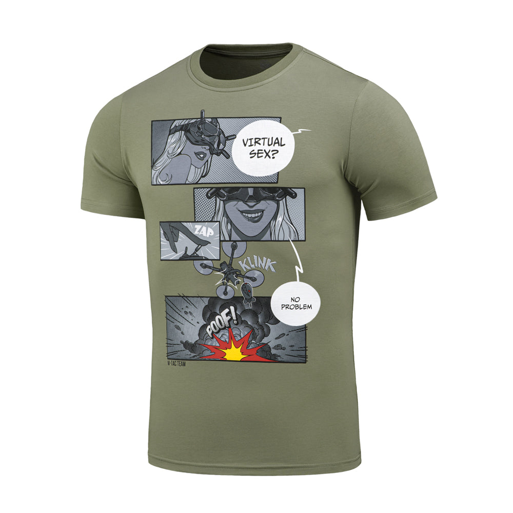 Tricou Comics Drone Girl M-Tac - Olive Deschis