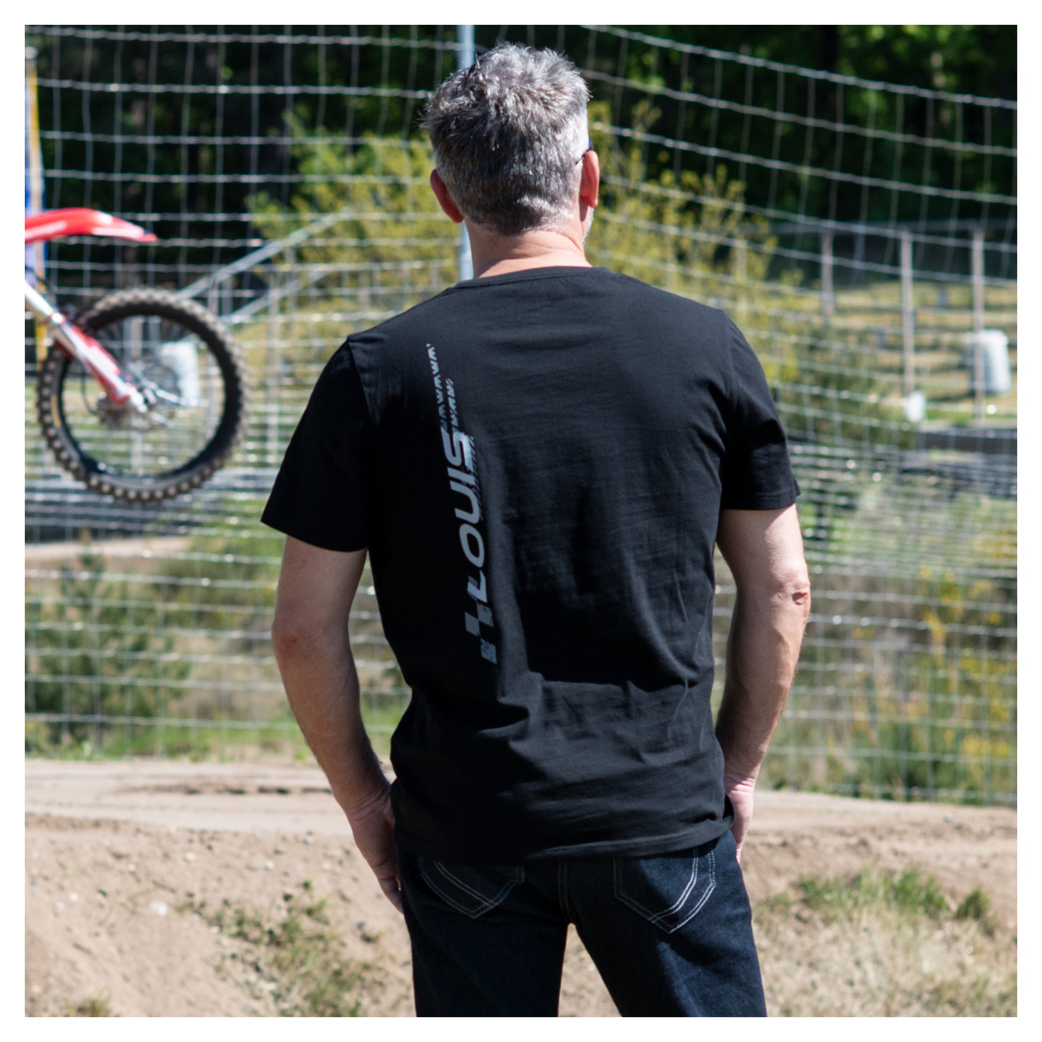 Tricou Community Race Louis - Bumbac, Design Moto