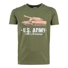 Tricou Copii Tank Verde Military-Shop - Gata de Acțiune