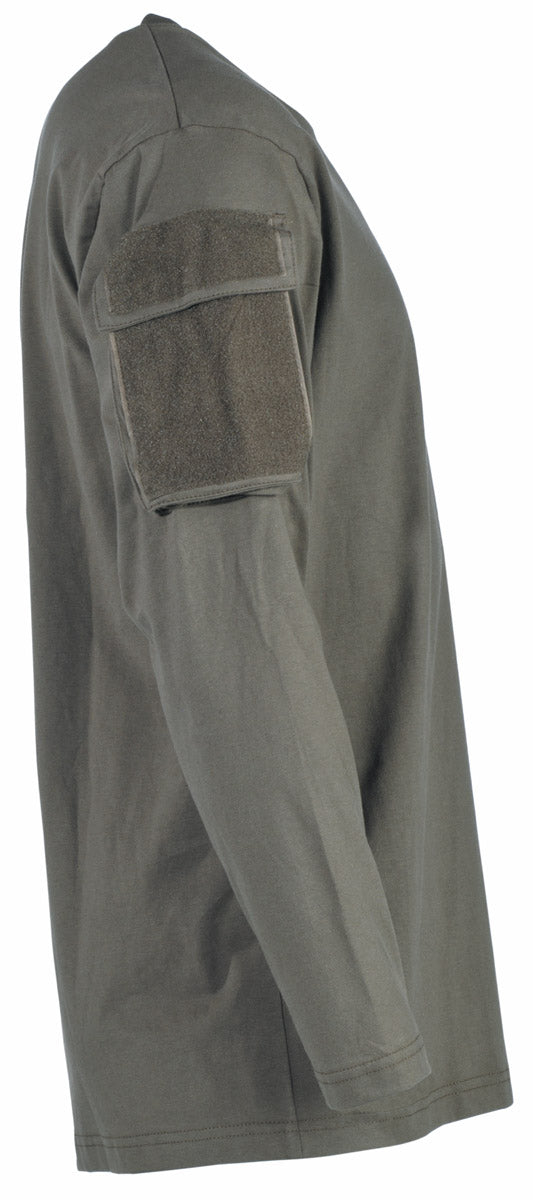Tricou cu mânecă lungă US Oliv OD MFH - 100% Bumbac, 2 buzunare mâneci
