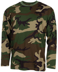 Tricou cu mânecă lungă US Woodland MFH - Bumbac 100%, 170g/m²