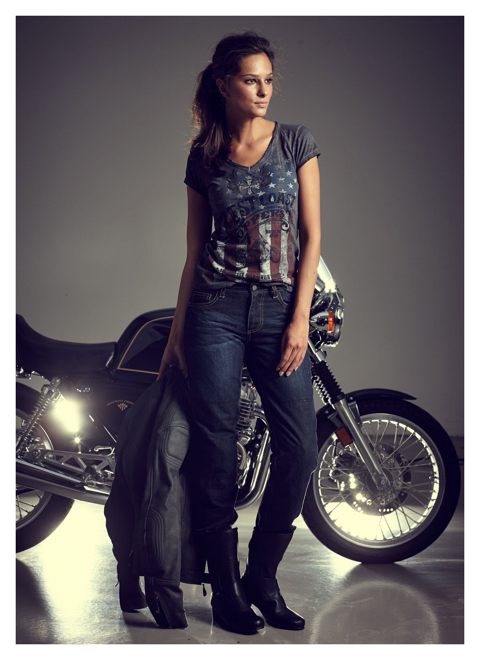 Tricou Damă American Pride West Coast Choppers - Vintage