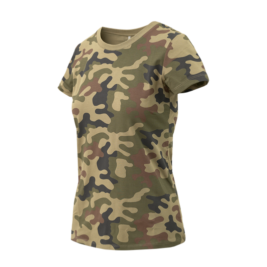 Tricou Damă Helikon-Tex Slim Organic PL Woodland