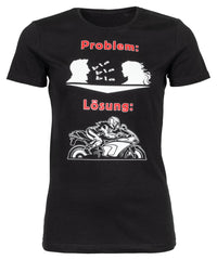 Tricou Damă Problem / Lösung Louis - Mesaj Amuzant, Bumbac Pur
