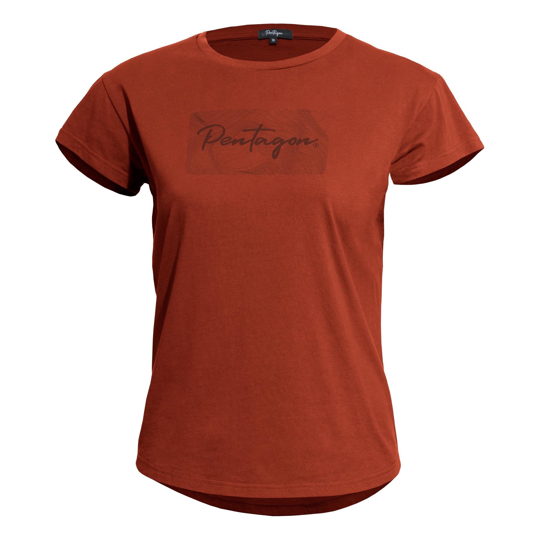 Tricou Dama Whisper Womens Tee "contour" -Cw Maroon Red Pentagon Tactical - Eleganță Subtilă și Confort Versatil