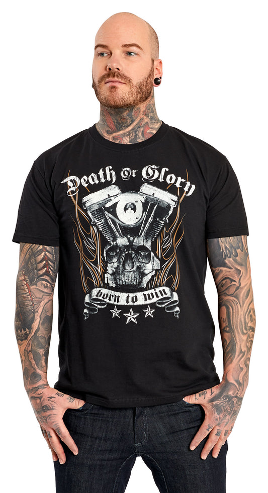 Tricou "Death or Glory" Art Worx - Bumbac 100%, Imprimeu Frontal