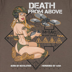 Tricou "Delivery Service" M-Tac - Măsliniu Închis, Pin-Up Tactic