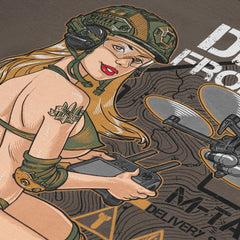 Tricou "Delivery Service" M-Tac - Măsliniu Închis, Pin-Up Tactic