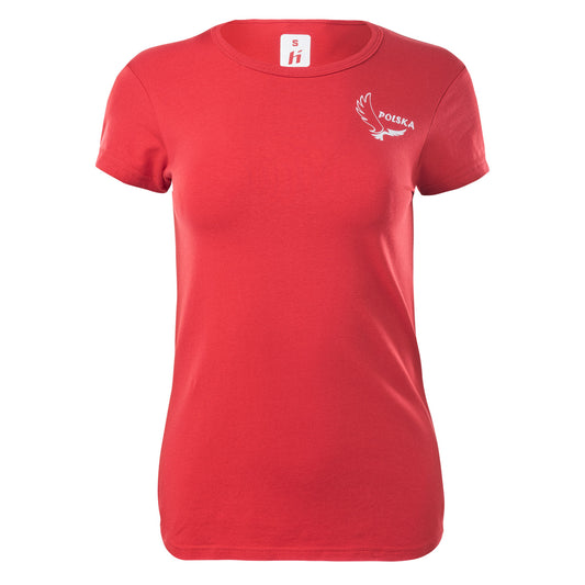 Tricou Femei POLAND FAN LDS HUARI - Suport Polonia, Bumbac Elastic - 1