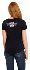 Tricou Femei Rattle & Roll Lethal Angel - V-Neck, Bumbac
