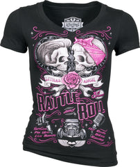 Tricou Femei Rattle & Roll Lethal Angel - V-Neck, Bumbac