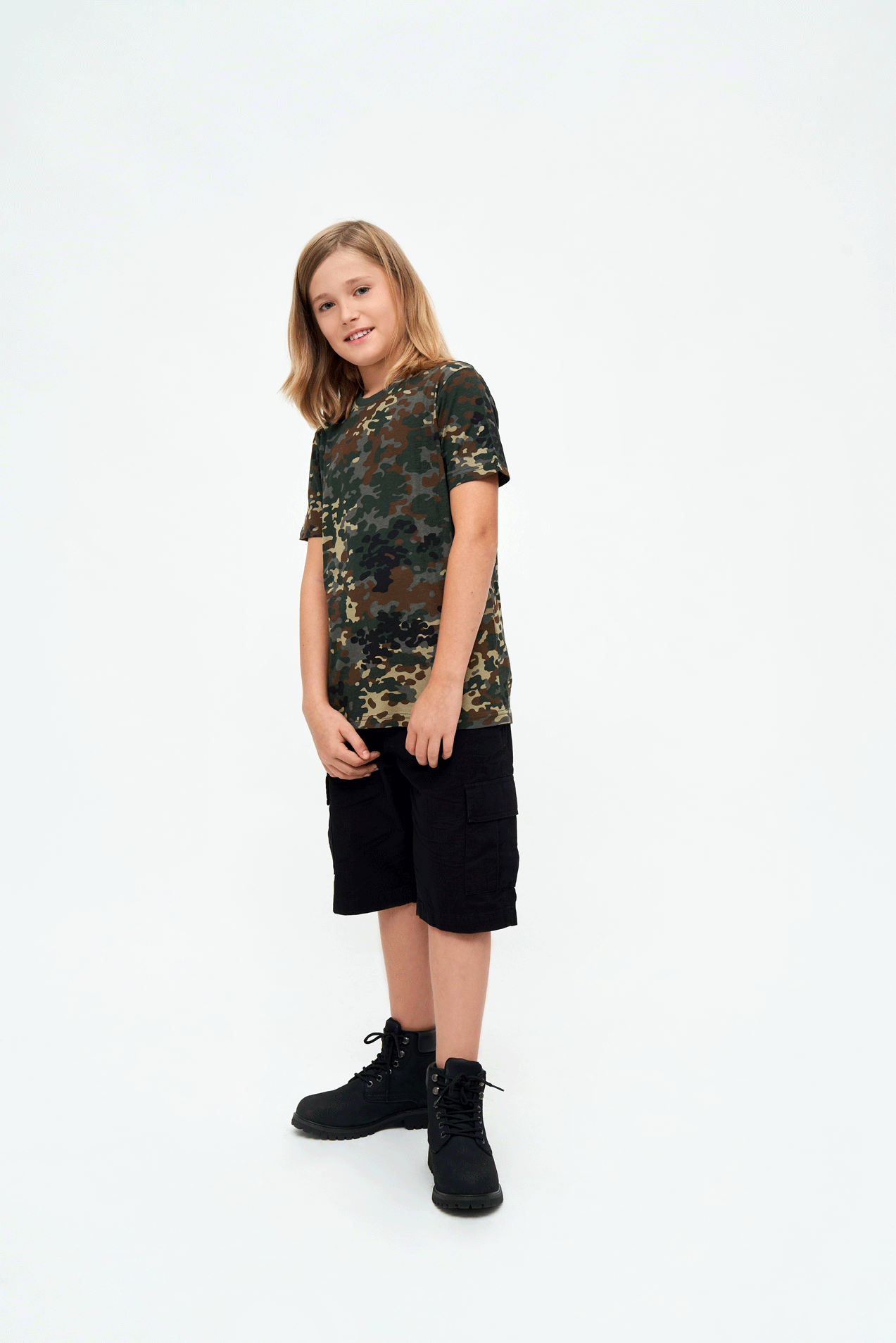Tricou Flecktarn Copii Brandit - Aventura Zilnica