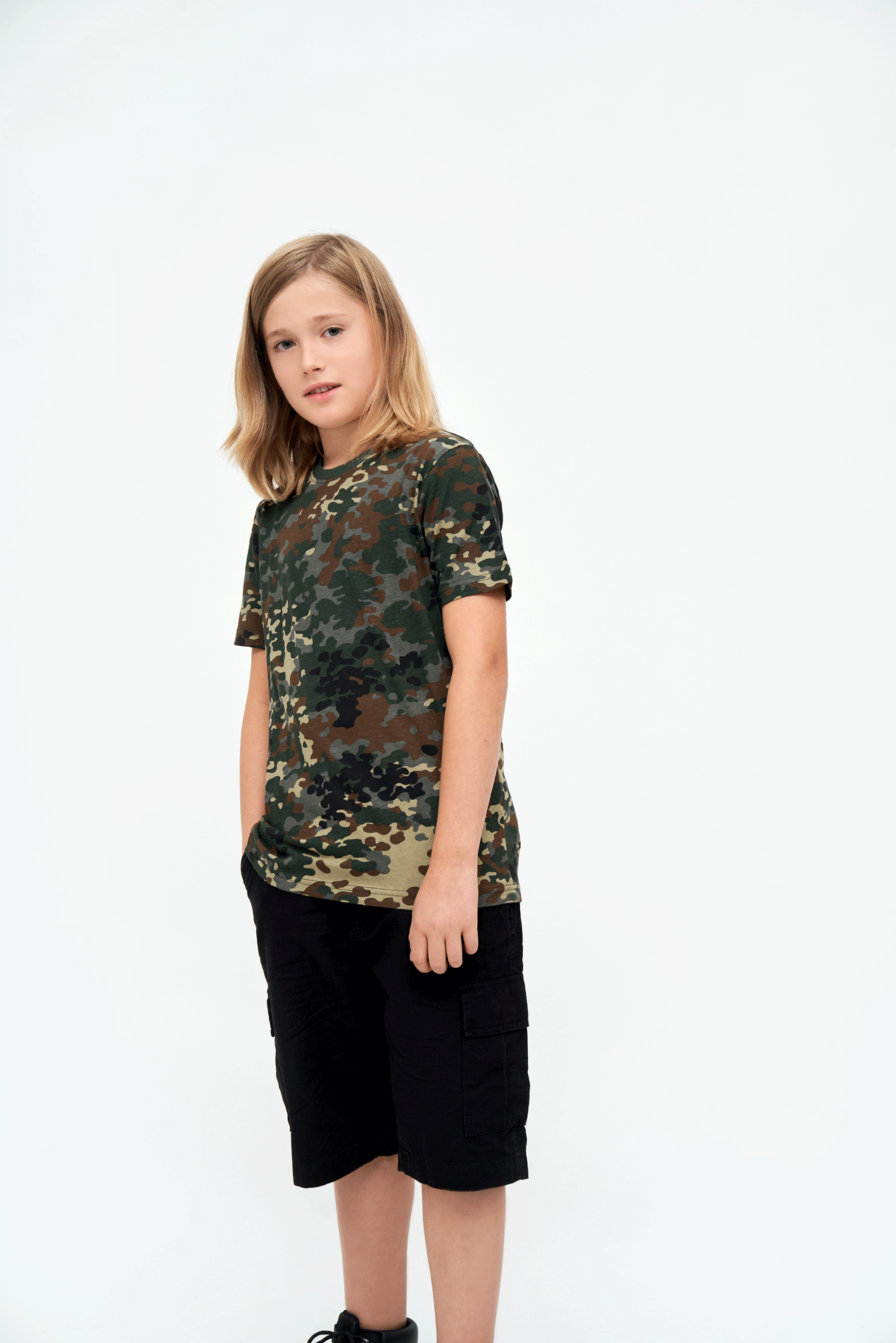 Tricou Flecktarn Copii Brandit - Aventura Zilnica