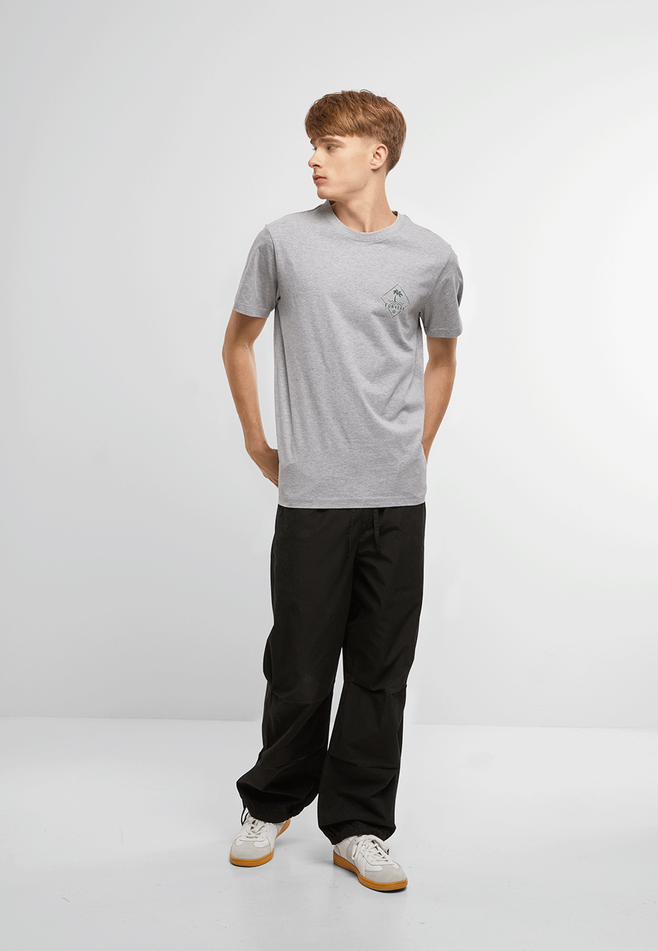 Tricou Forvert Lompoc Heather Grey Brandit - Confort Zilnic Superior