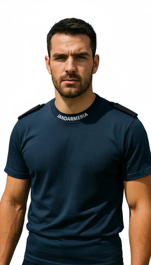 Tricou Glat Bleumarin Jandarmeria Romana