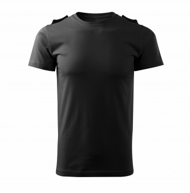 Tricou Glat Negru cu Epoleti Fara Inscriptii