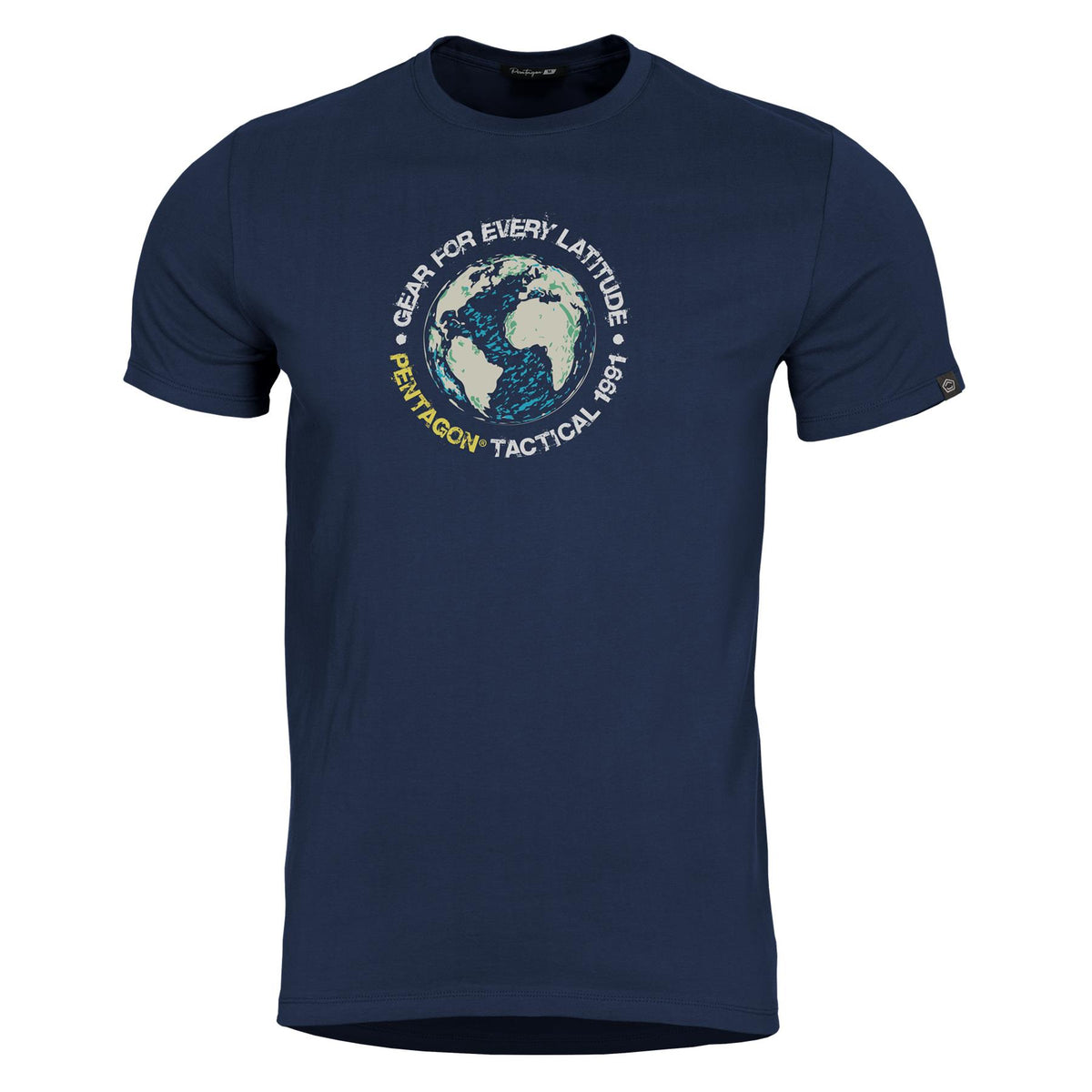 Tricou Globe T-Shirt Midnight Blue Pentagon Tactical - Performanță și Ventilație Optimă în orice Mediu