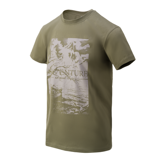 Tricou Helikon-Tex Adventure Is Out There Bumbac Verde Olive