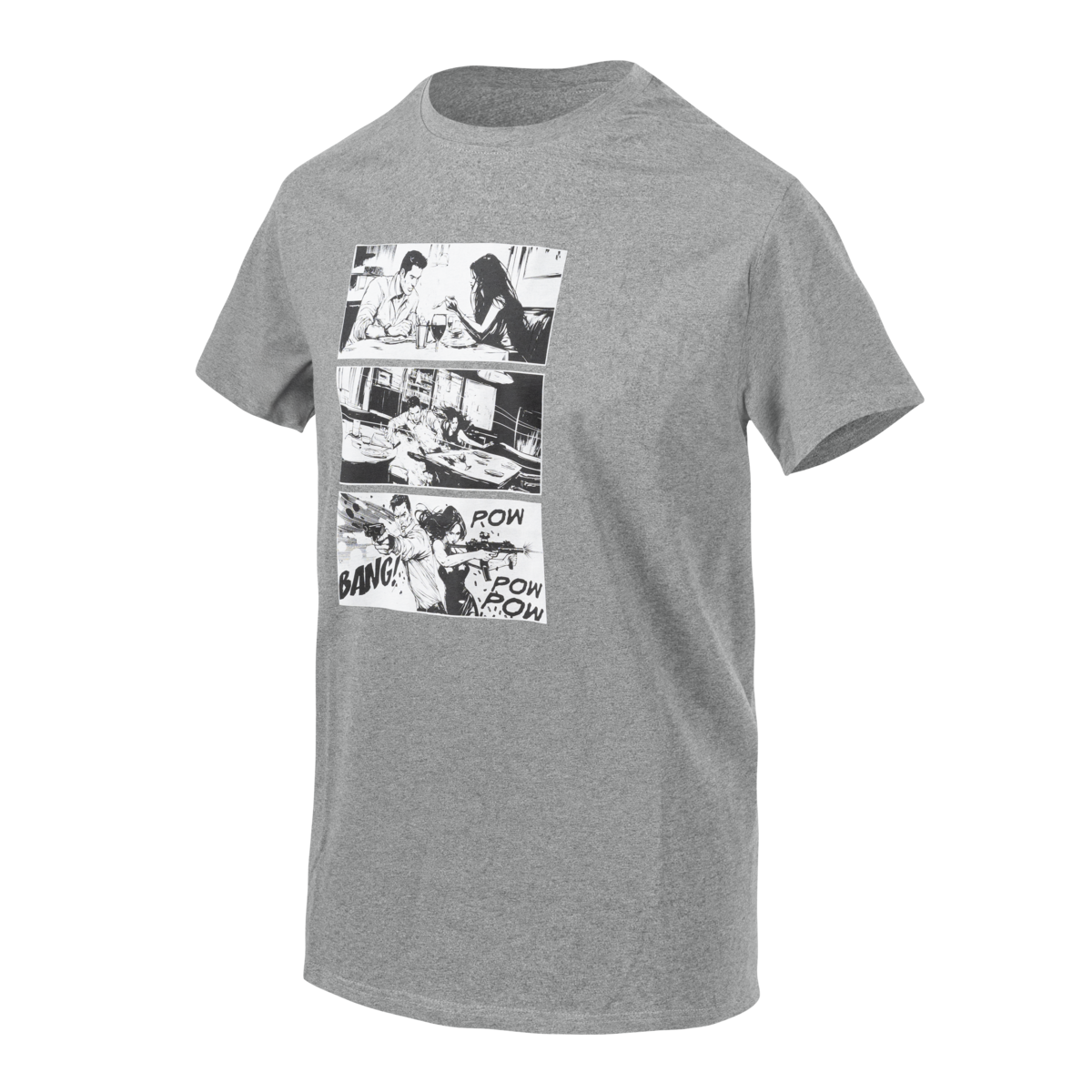 Tricou Helikon-Tex Combat Date Mid Grey Melange din Bumbac
