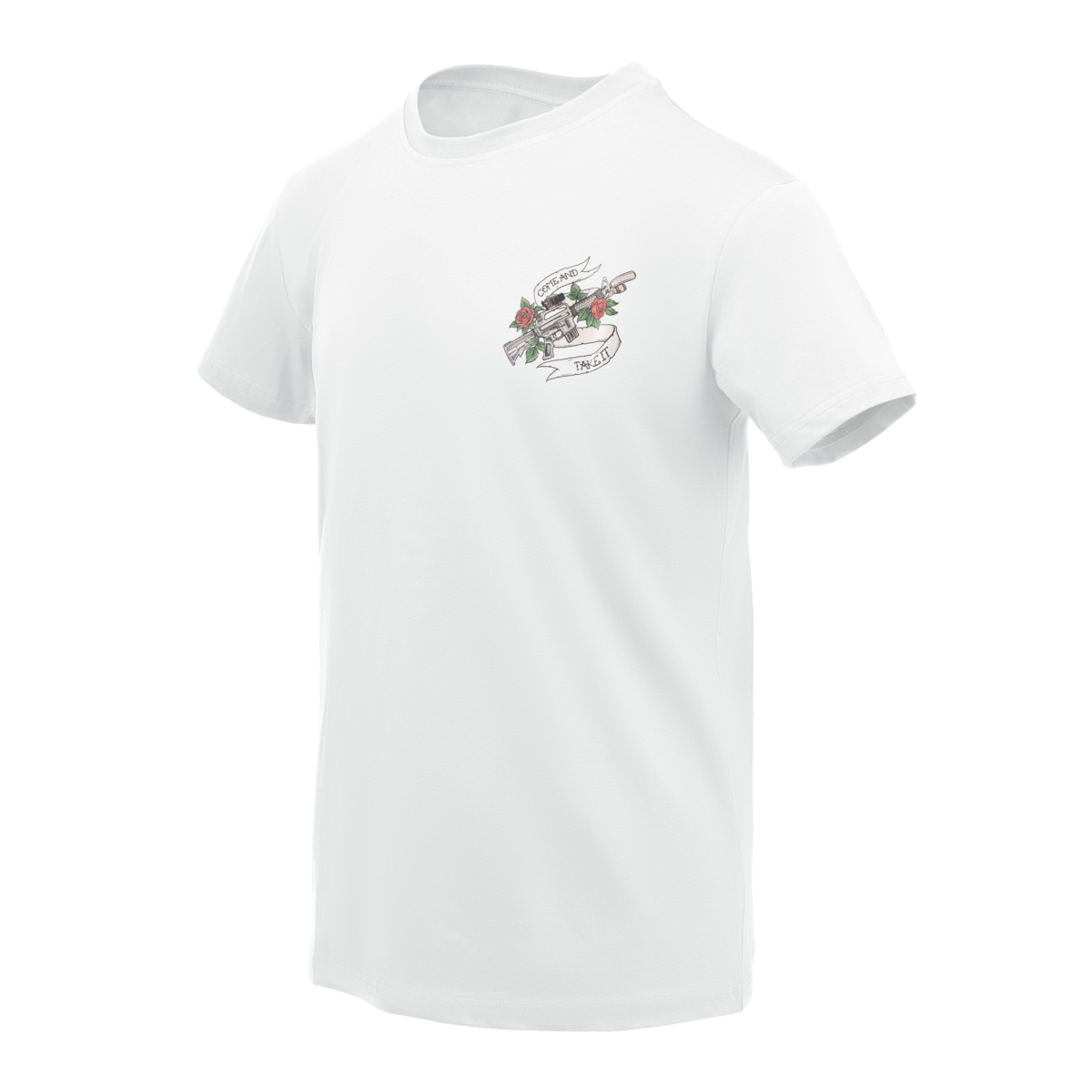 Tricou Helikon-Tex "Come and Take It" Alb din Bumbac