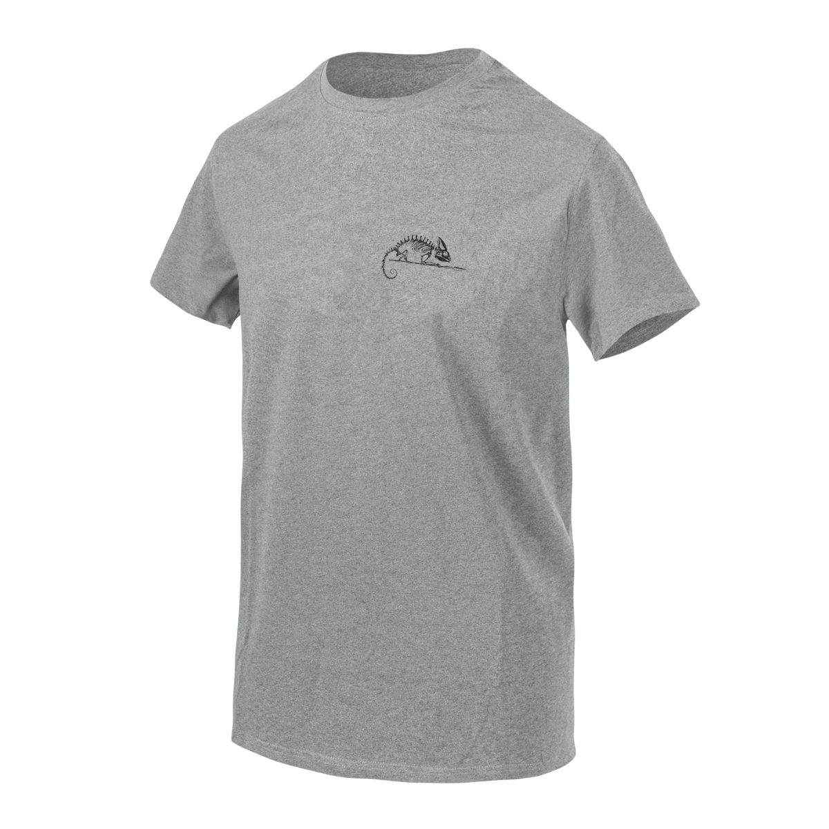 Tricou Helikon-Tex Logo Mid Grey Melange din Bumbac