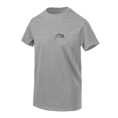 Tricou Helikon-Tex Logo Mid Grey Melange din Bumbac
