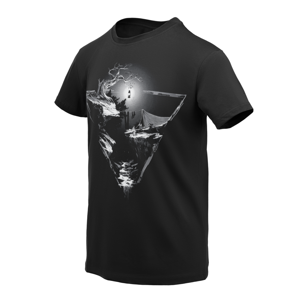 Tricou Helikon-Tex Night Valley Negru din Bumbac