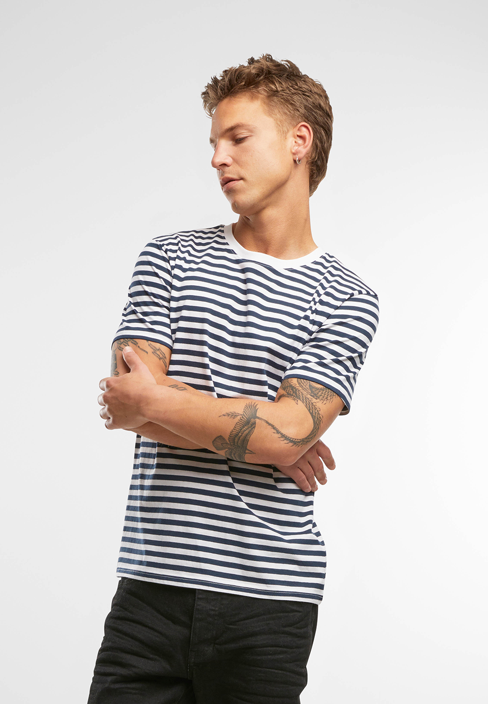 Tricou Jerseyshirt Stripe Tee Navy White St Brandit - Confort Casual Zilnic