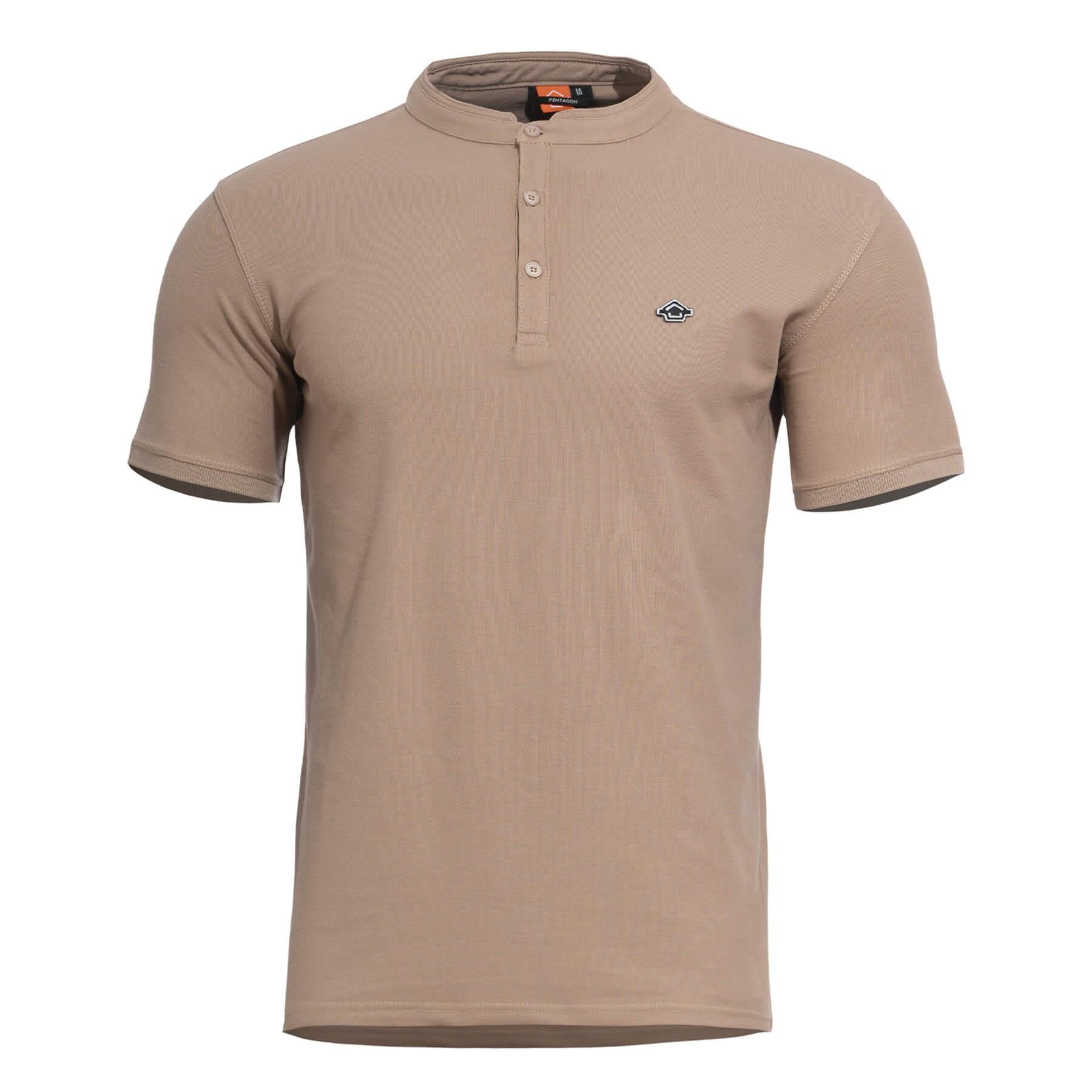 Tricou Levantes Henley T-Shirt Tan Brown Pentagon Tactical - Performanță și Ventilație Optimă în orice Mediu
