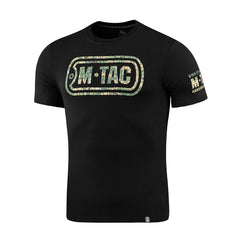 Tricou Logo M-Tac - Negru, Bumbac Elastic, Design Tactic