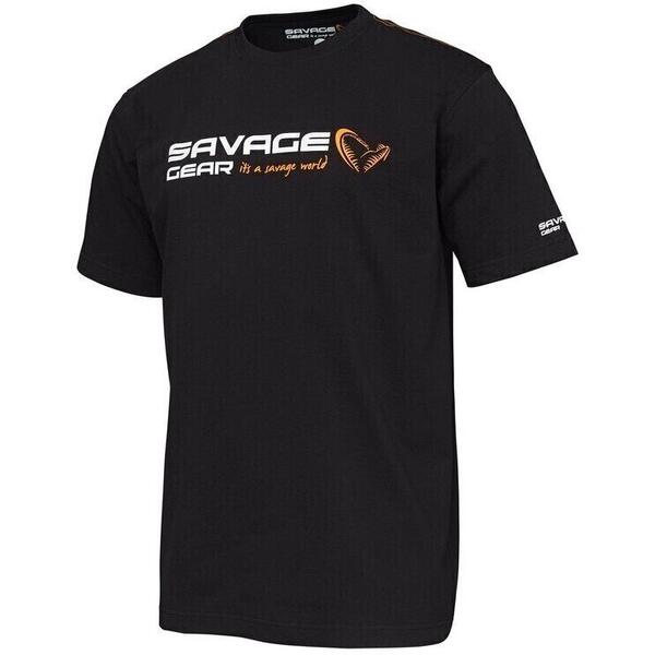 Tricou Logo Signature Savage Gear - Confort, Stil Pescuit