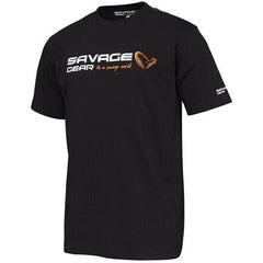 Tricou Logo Signature Savage Gear - Confort, Stil Pescuit
