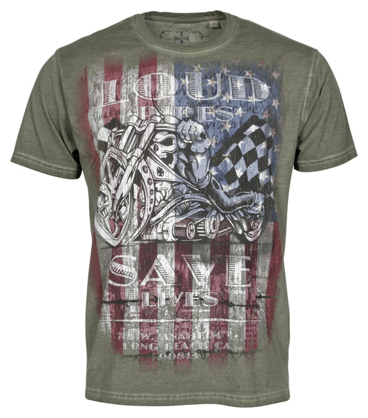 Tricou Loud Pipes Save Lives WCC - Bumbac, Design Unic